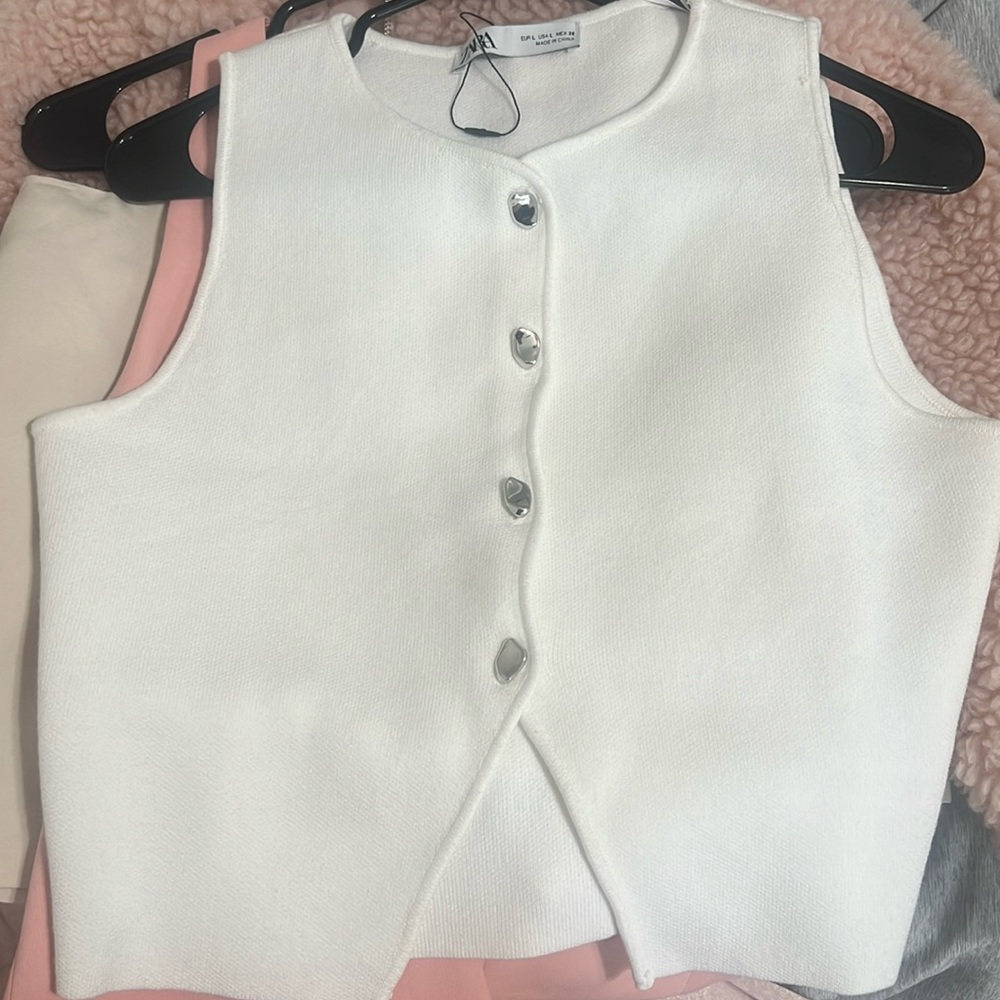 Zara white top